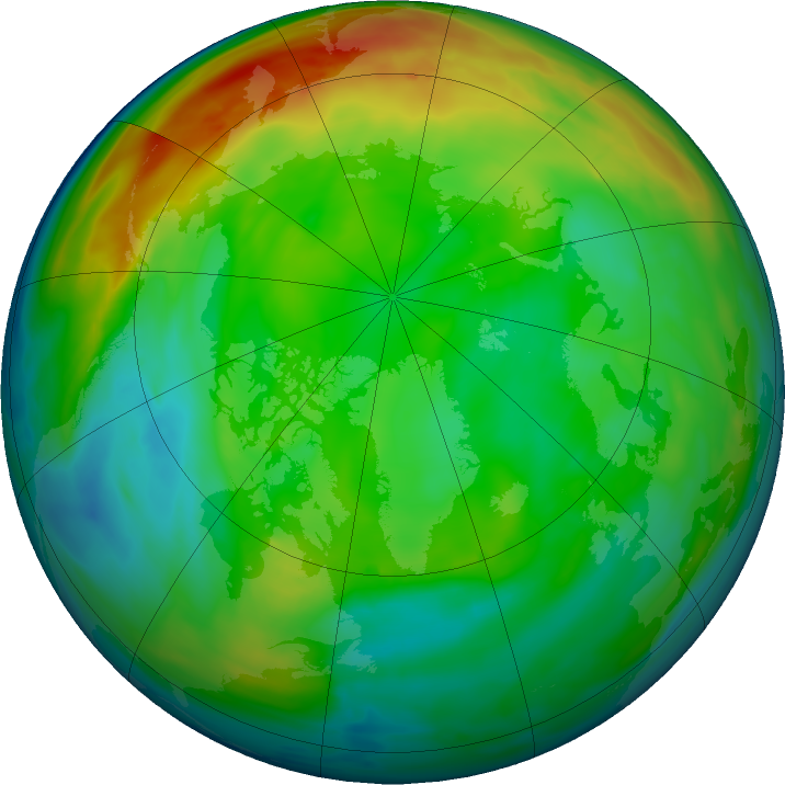 Arctic ozone map for 21 December 2024